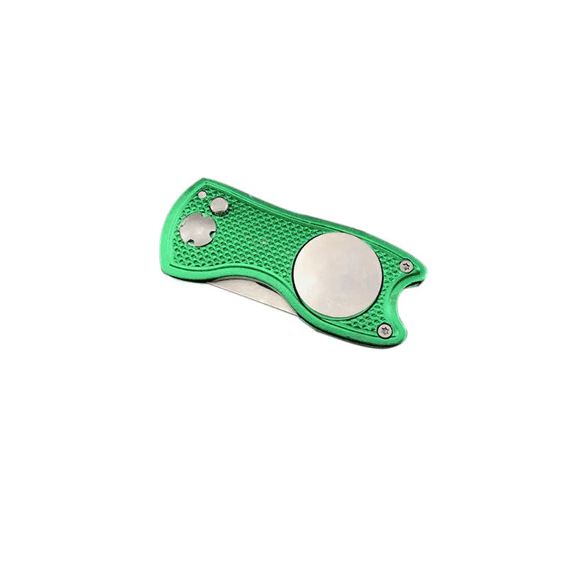 Mini Foldable Golf Divot Tool With Golf Ball Tool Marker Pitch Cleaner Golf Pitchfork Golf Accessories Putting Green Fork