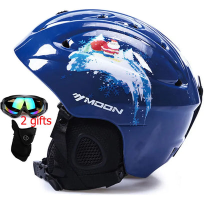 Moon CE Certification PC+EPS Adult Ski Helmet Men Women Skating Skateboard Helmet Snow Sports Snowboard Helmets With Goggles