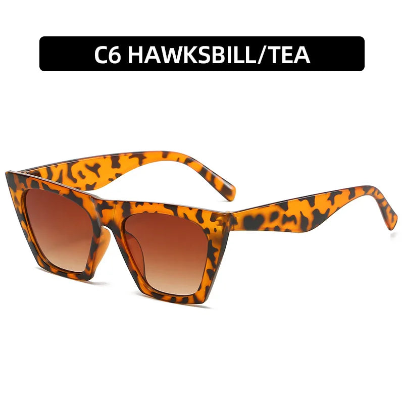 2022 New Brand Sunglasses Square Glasses Personalized Cat Eyes Colorful Sunglasses Trend Versatile Sunglasses Uv400