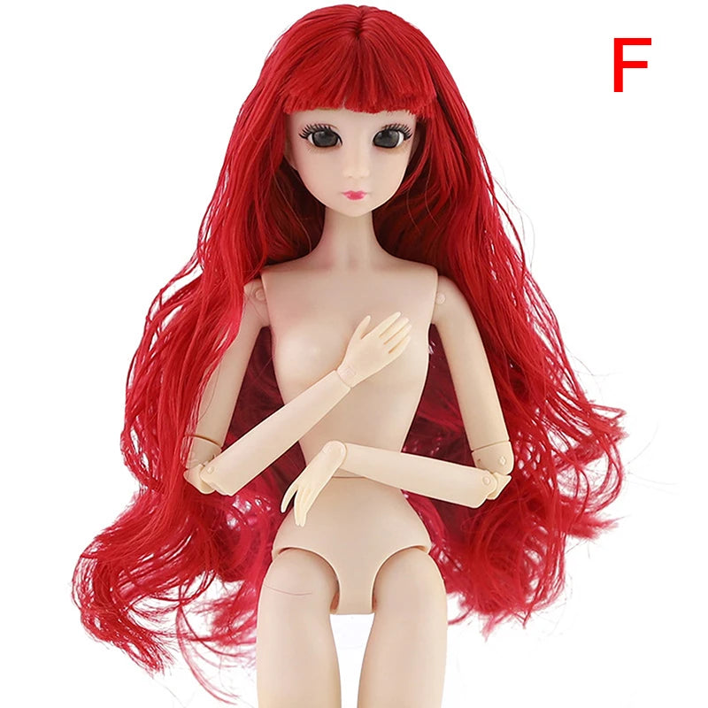 Doll 18 Movable Joints 30 Cm 3D Eyes Plastic Doll Girl DIY Toy Multi-Color Nude Body Fashion Gift