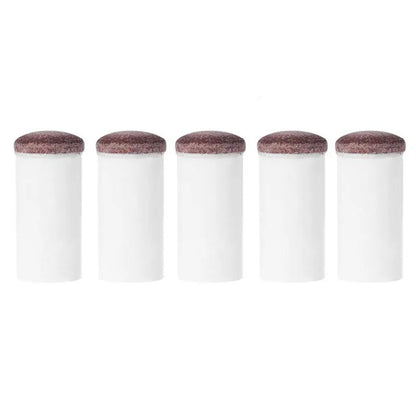 5Pcs Slip-On Pool Cue Tips Plastic Snooker Cue Ferrule Billiard Accessories for Billiards Fans Entertainment