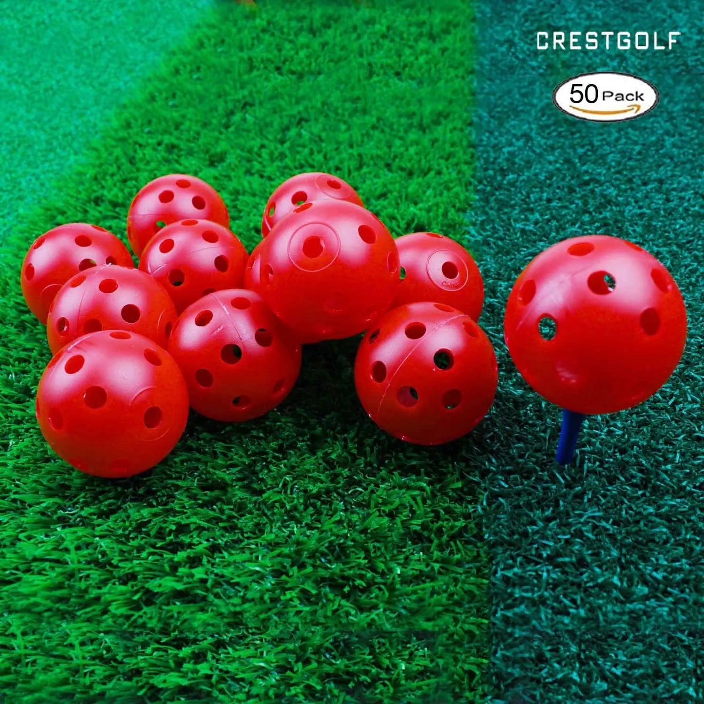 12/50pcs 42MM Practice Golf Balls Plastic Airflow Golf Ball Colorful Golf Practice Equipment