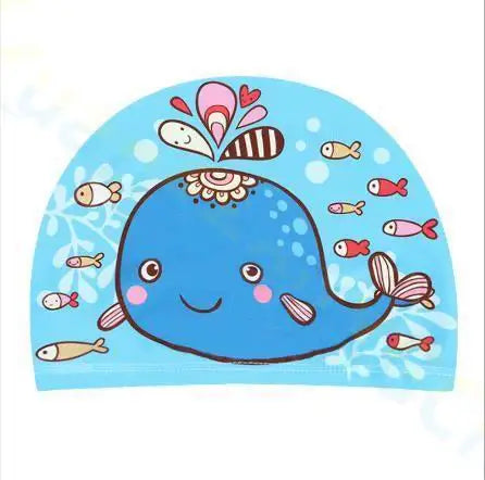 Cartoon Animal Children Swimming Cap Girls Boys Swimming Hat Elastic Kids Pool Swimming Cap 1-10 Years Old