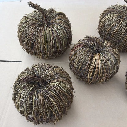 Pumpkin-Shaped Tufu Rattan Weaving Ornaments for Halloween Decoration Home Garden Mall Window Layout Christmas Decorations