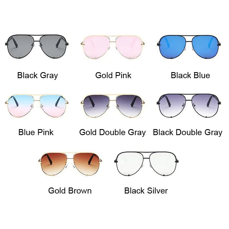 Classic Vintage Sunglasses Woman Luxury Brand Designer Sun Glasses Female Fashion Retro Black Gradient Aviation Oculos De Sol