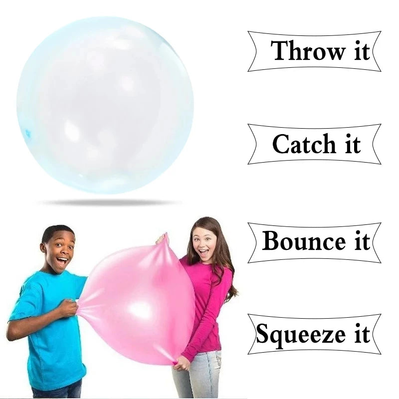 120cm Large Outdoor Soft Air Filled Water Bubble Balls, Balloons, Summer Children's Toys, Fun, Tear Resistant, Super Wuble Bubbl