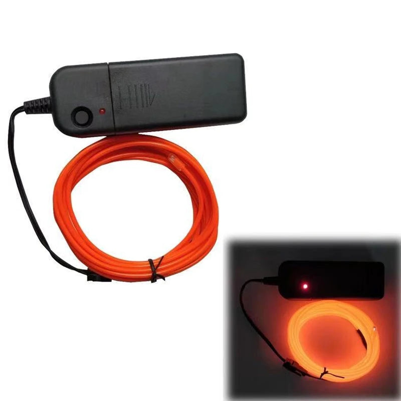Glow EL Wire Cable LED Neon Christmas Dance Party DIY Costumes Clothing Luminous Car Light Decoration Clothes Flexible Light