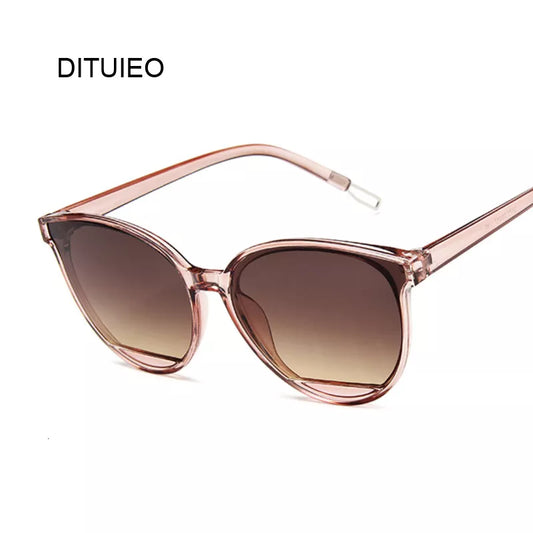 New Classic Oval Red Woman Sunglasses Female Vintage Luxury Plastic Brand Designer Cat Eye Sun Glasses UV400 Fashion