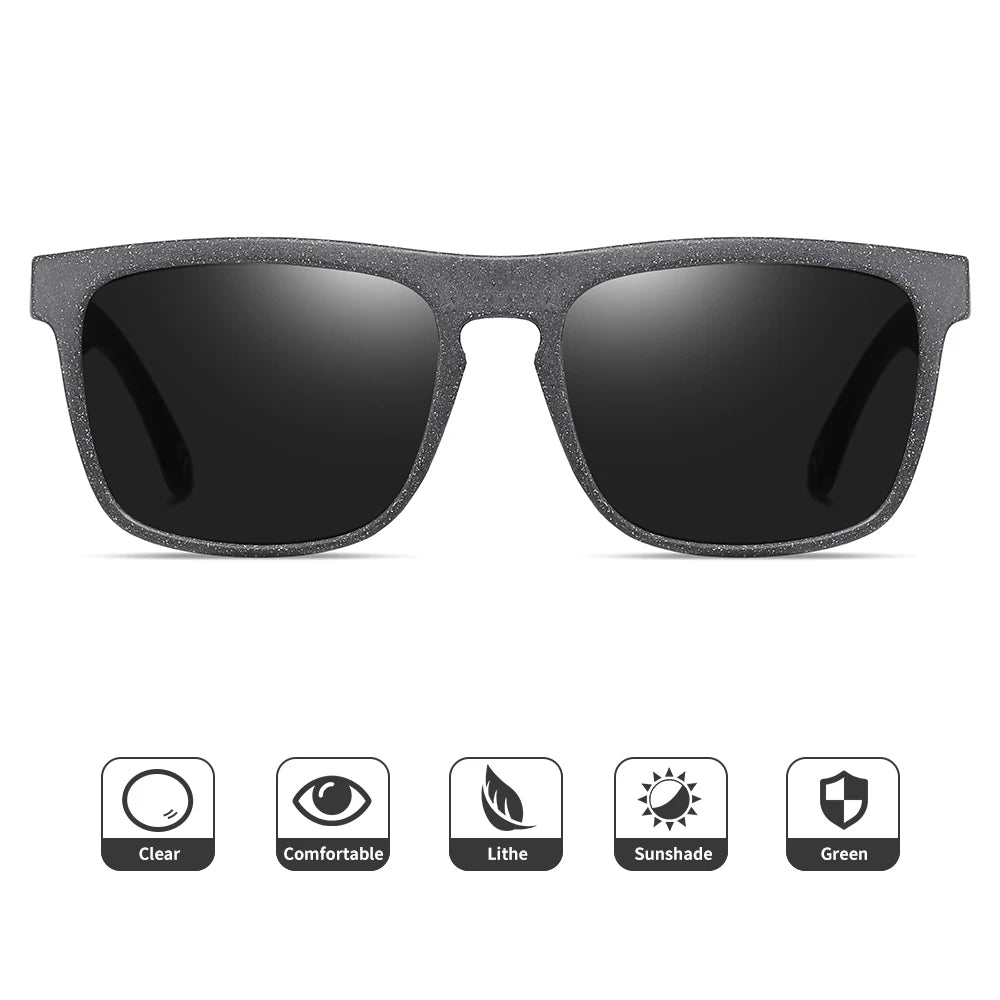 XSW Brand Design Wooden Retro Square Oval Square Men's and Women's Sunglasses Glasses  Wheat Straw Sunglases UV400 7021