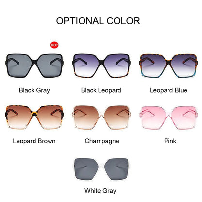 Luxury Square Sunglasses Woman Brand Designer Retro Frame Big Sun Glasses Female Vintage Gradient Male Oculos Feminino