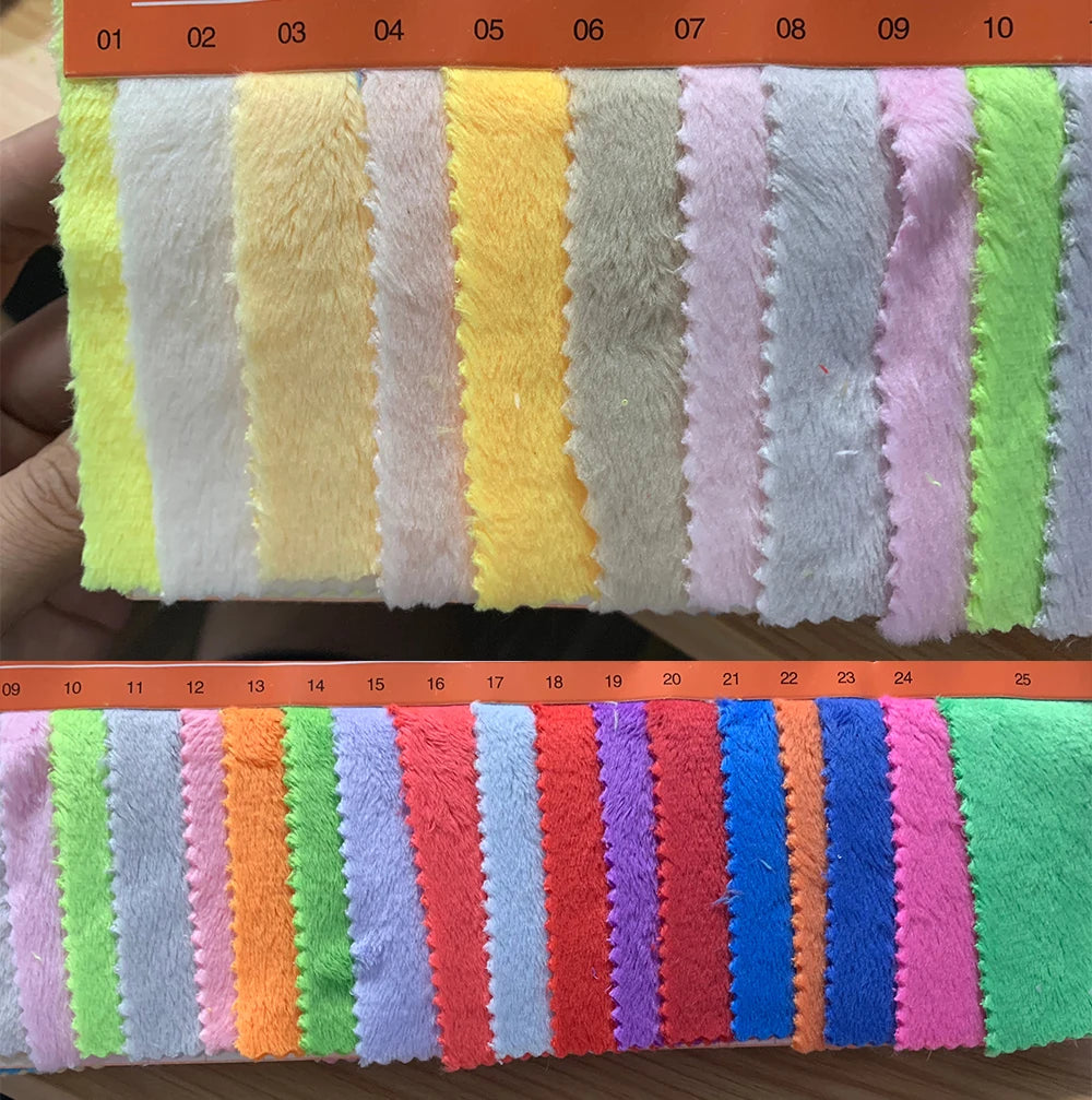 150x50cm Large Size 5mm Hand-Made Doll Head Hair Plush Fabric 103 Colors Optional Soft Plush Fabric