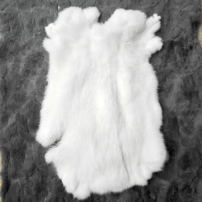 Faux Rabbit Fur White Fur Sale by Whole Piece Fluffy Rabbit Pelts Clothing Accessories Faux Fur for Blanket Carpets