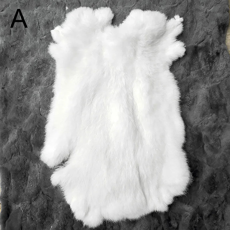 Faux Rabbit Fur White Fur Sale by Whole Piece Fluffy Rabbit Pelts Clothing Accessories Faux Fur for Blanket Carpets