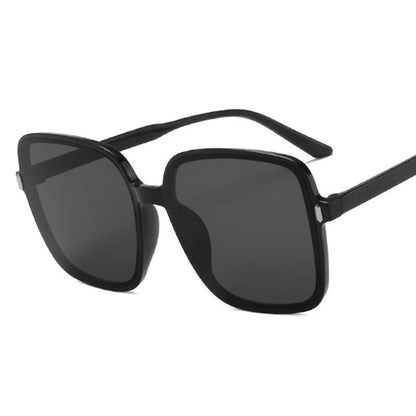Fashion Designer Square Sunglasses Woman Retro Vintage Gradient Sun Glasses Female Clear Lens Black White Oculos De Sol