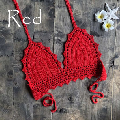 2019 New Beach Crochet Bikini Tops Summer Swimwear Top Honeymoon Hippy Bra Swimming Pools Spas Yacht Surf Bikini