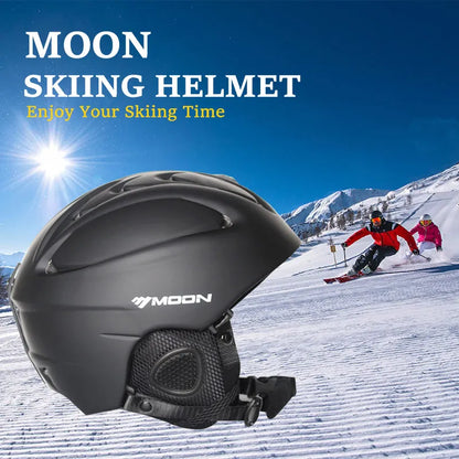 Moon CE Certification PC+EPS Adult Ski Helmet Men Women Skating Skateboard Helmet Snow Sports Snowboard Helmets With Goggles