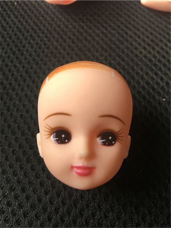Original Licca Miki Maki Jenney Doll Bald Head Rooted Hair Cartton Anime Princess Heads DIY Plants Hair Head