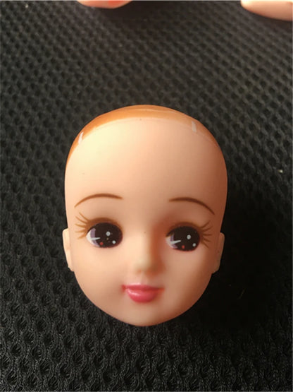 Original Licca Miki Maki Jenney Doll Bald Head Rooted Hair Cartton Anime Princess Heads DIY Plants Hair Head
