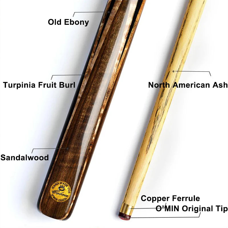 Omin Snooker Cues Cobra  With Case 9.8mm Tips Ash Shaft 3/4 Brass Joint Handmade Professional Billiard Cue Stick Taco De Billar