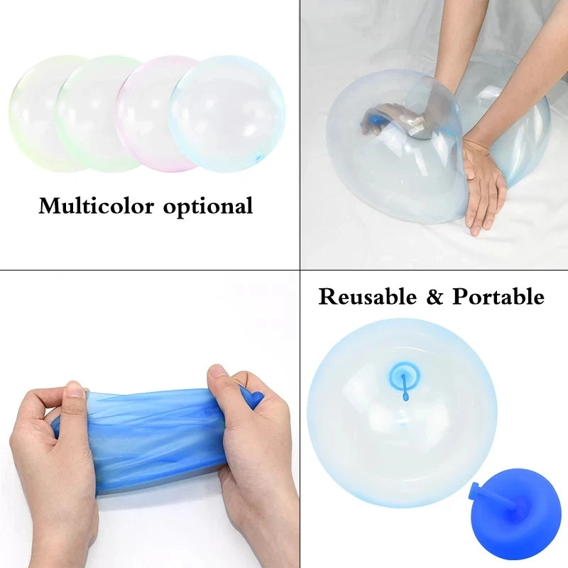 120cm Large Outdoor Soft Air Filled Water Bubble Balls, Balloons, Summer Children's Toys, Fun, Tear Resistant, Super Wuble Bubbl