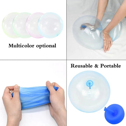 120cm Large Outdoor Soft Air Filled Water Bubble Balls, Balloons, Summer Children's Toys, Fun, Tear Resistant, Super Wuble Bubbl