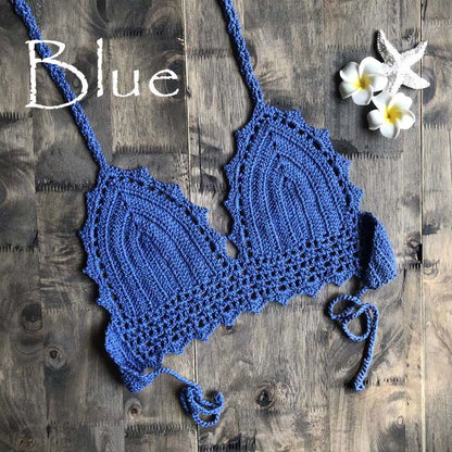 2019 New Beach Crochet Bikini Tops Summer Swimwear Top Honeymoon Hippy Bra Swimming Pools Spas Yacht Surf Bikini