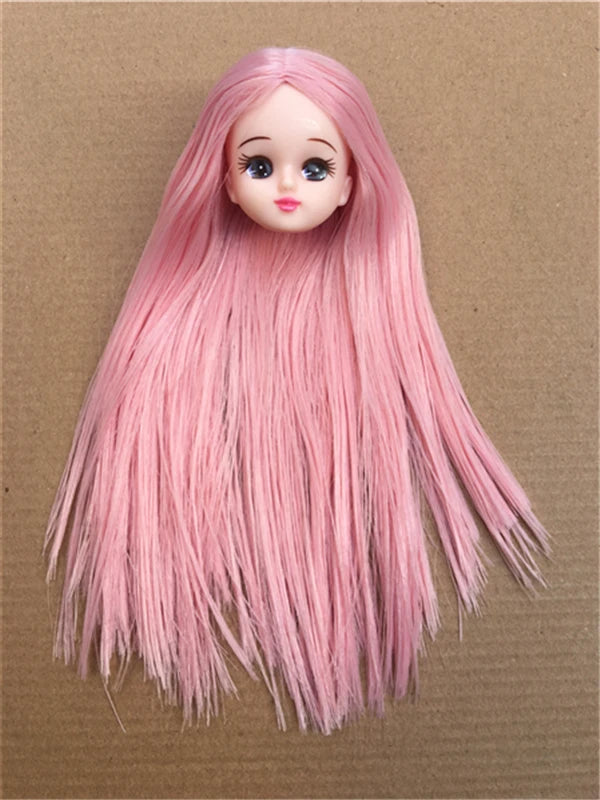 Original Licca Miki Maki Jenney Doll Bald Head Rooted Hair Cartton Anime Princess Heads DIY Plants Hair Head