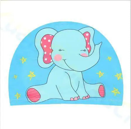 Cartoon Animal Children Swimming Cap Girls Boys Swimming Hat Elastic Kids Pool Swimming Cap 1-10 Years Old