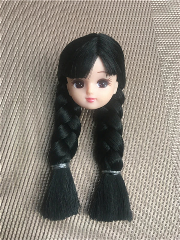 Original Licca Miki Maki Jenney Doll Bald Head Rooted Hair Cartton Anime Princess Heads DIY Plants Hair Head