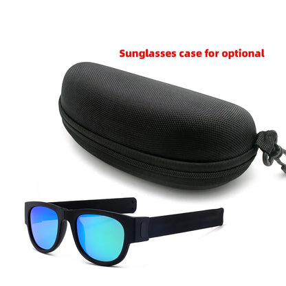 VIVIBEE Novelty Mirror Men Polarized Folding Sunglasses New Arrival Slap Sport Foldable Wristband Shades 2025 Trend Product