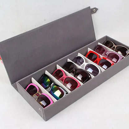 High Quality Glasses Case 8 Slot Grid Glasses Sunglasses Display Rack Holder Glasses Organizer Rectangle Sunglasses Storage Box