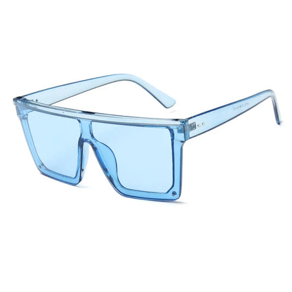 SHAUNA Flat Top Classic Square Sunglasses Woman Brand Designer Purple Mirror Coating Shades UV400