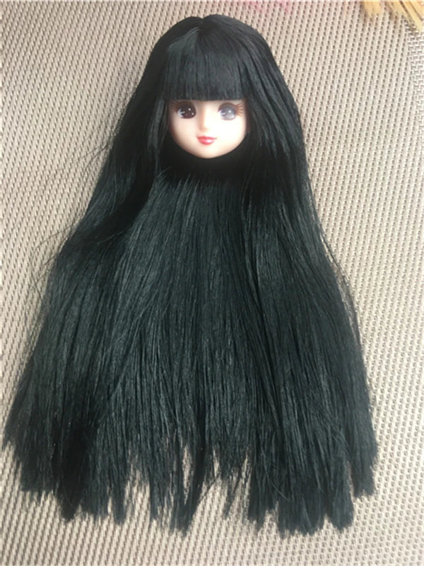 Original Licca Miki Maki Jenney Doll Bald Head Rooted Hair Cartton Anime Princess Heads DIY Plants Hair Head