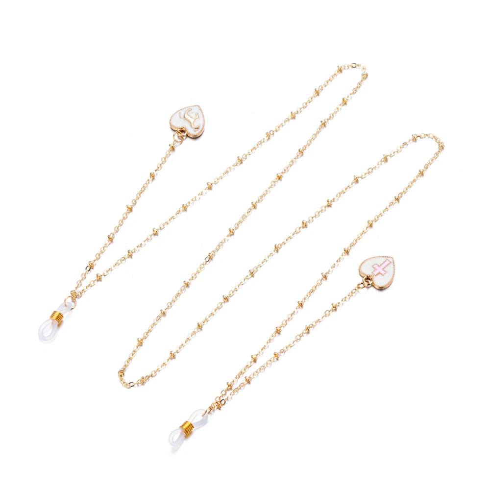 1PCs Women Fashion Pearls Sunglasses Chains Gold Eyeglasses Chains Sunglasses Holder Necklace Eyewear Retainer Accessories