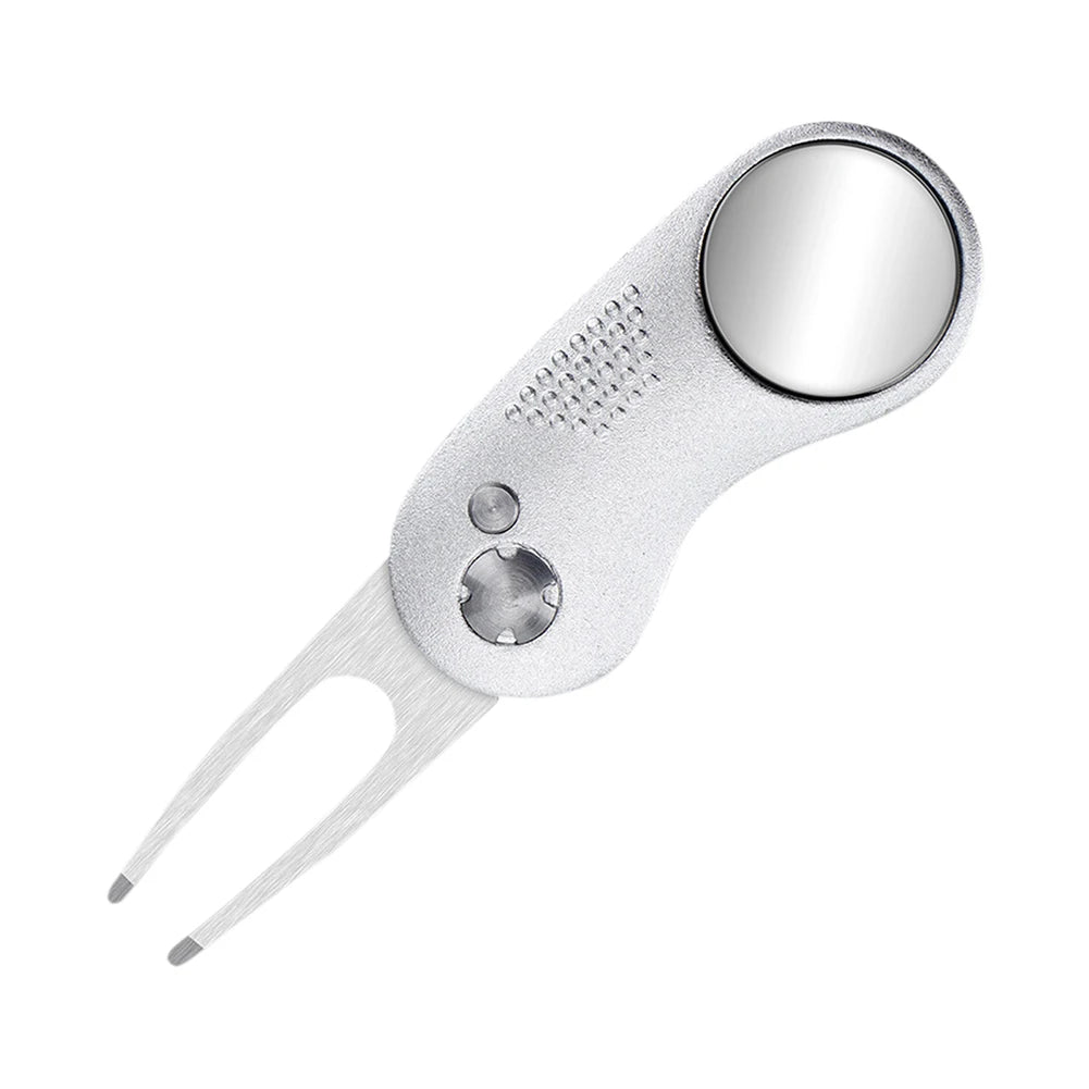 Mini Foldable Golf Divot Tool With Golf Ball Tool Marker Pitch Cleaner Golf Pitchfork Golf Accessories Putting Green Fork