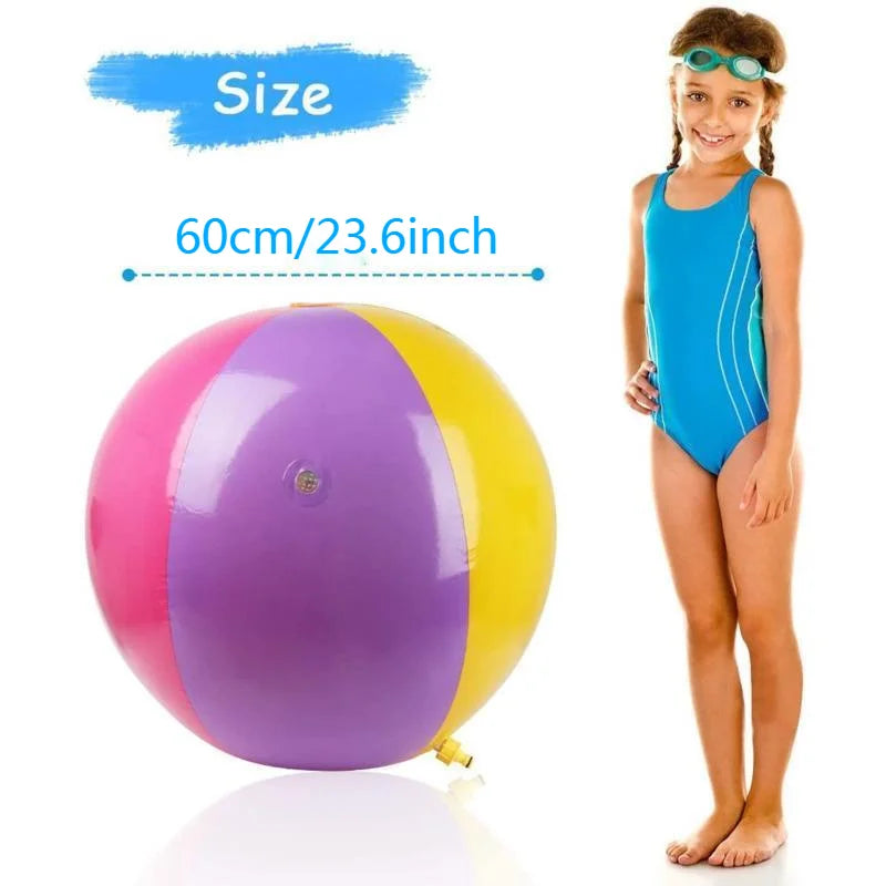 Funny Inflatable Spray Water Ball Kids Water Sprinkler Ball Summer Outdoor Swimming Pool Beach Play the Lawn Balls Playing Toys