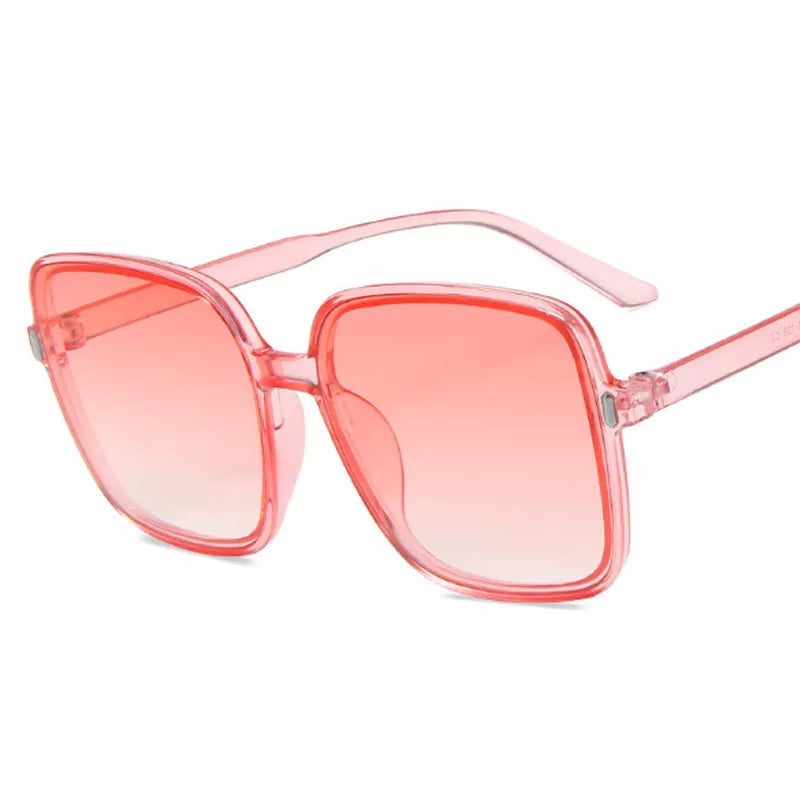 Fashion Designer Square Sunglasses Woman Retro Vintage Gradient Sun Glasses Female Clear Lens Black White Oculos De Sol