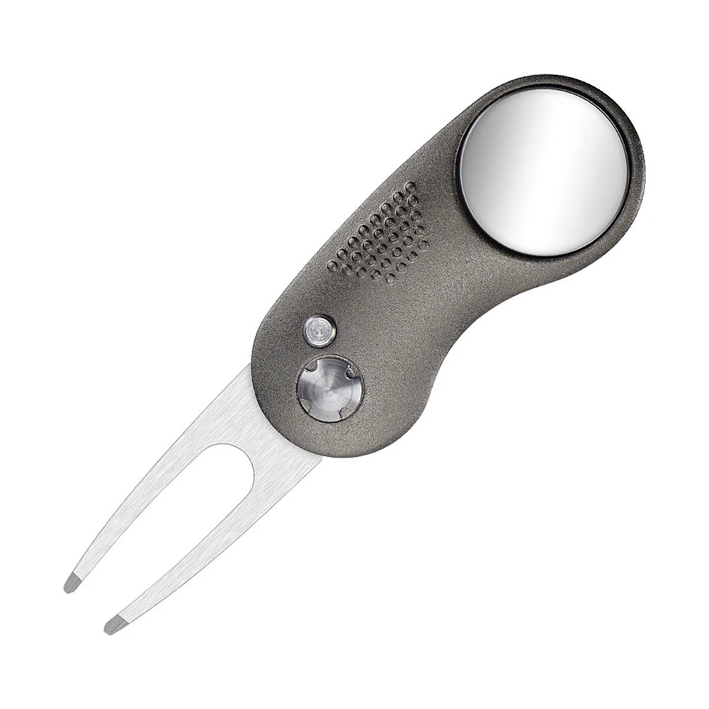 Mini Foldable Golf Divot Tool With Golf Ball Tool Marker Pitch Cleaner Golf Pitchfork Golf Accessories Putting Green Fork