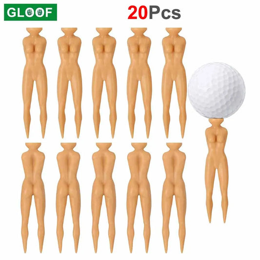 20Pcs/Lot Golf Tees 77 Mm 3" Nude Woman Plastic Golf Tees, Golf Sexy Girl Lady Tees Fun Holder Divot Home Golf Training