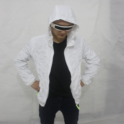 LED Jacket Luminous Clothes Creative Light Costume Laser Robot Suit Christmas Halloween Party Cospaly Costume for EDM Music