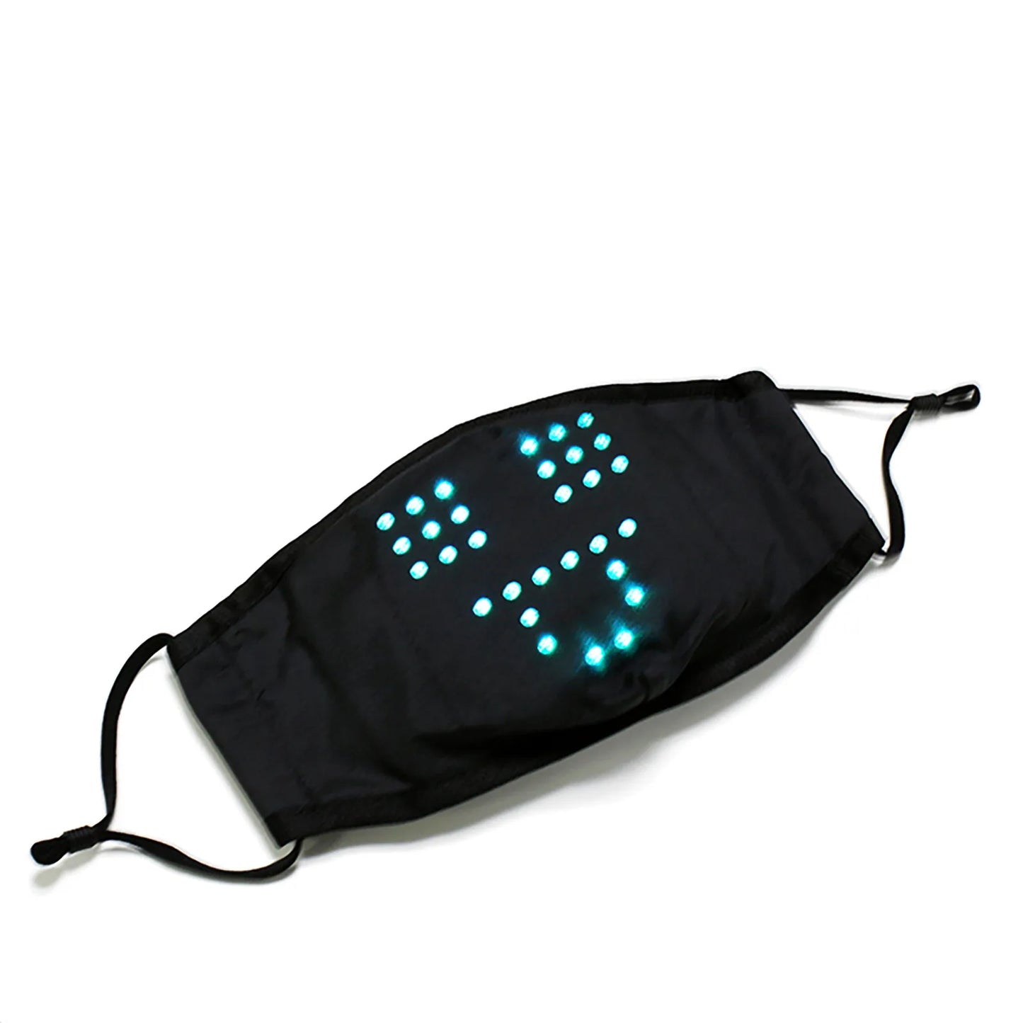 LED Voice Activated Face Mask USB Rechargeable Sound Active Light Up Face Mask for Costume Christmas Halloween Party Masks
