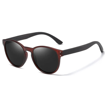 GM Polarized Sunglasses Men Women S5091 Brand  Wooden Sunglasses Women Round Frame Classic Sunglasses Oculos De Sol  UV400