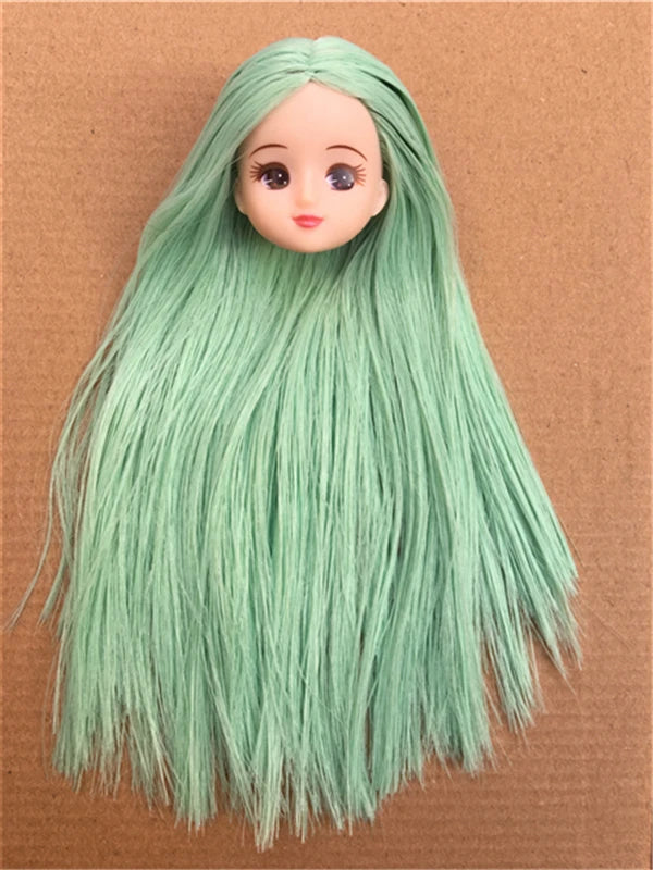 Original Licca Miki Maki Jenney Doll Bald Head Rooted Hair Cartton Anime Princess Heads DIY Plants Hair Head