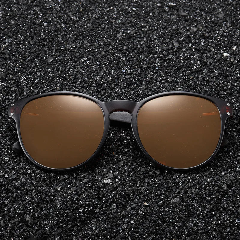 GM Polarized Sunglasses Men Women S5091 Brand  Wooden Sunglasses Women Round Frame Classic Sunglasses Oculos De Sol  UV400