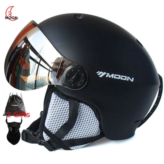 MOON Goggles Skiing Helmet Integrally-Molded PC+EPS High-Quality Ski Helmet Outdoor Adult Sport Ski Snowboard Skateboard Helmets