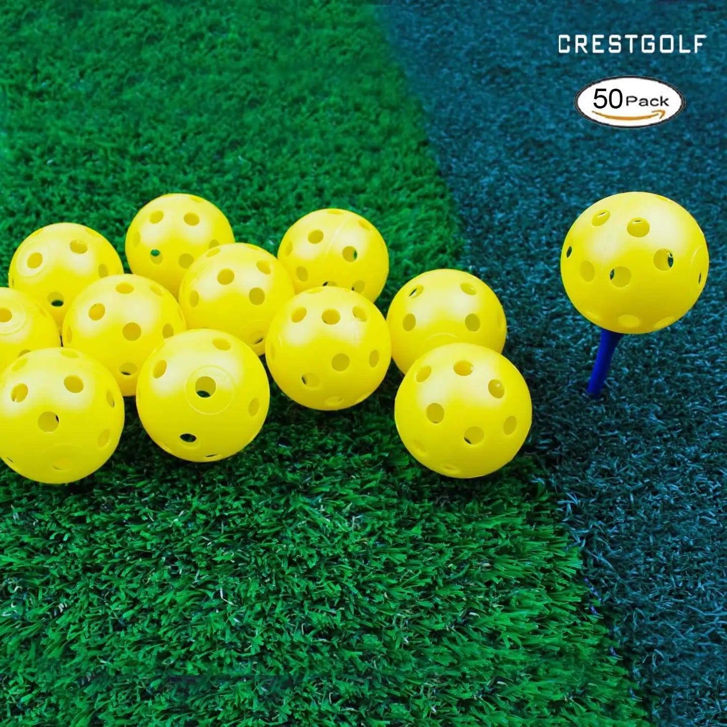 12/50pcs 42MM Practice Golf Balls Plastic Airflow Golf Ball Colorful Golf Practice Equipment