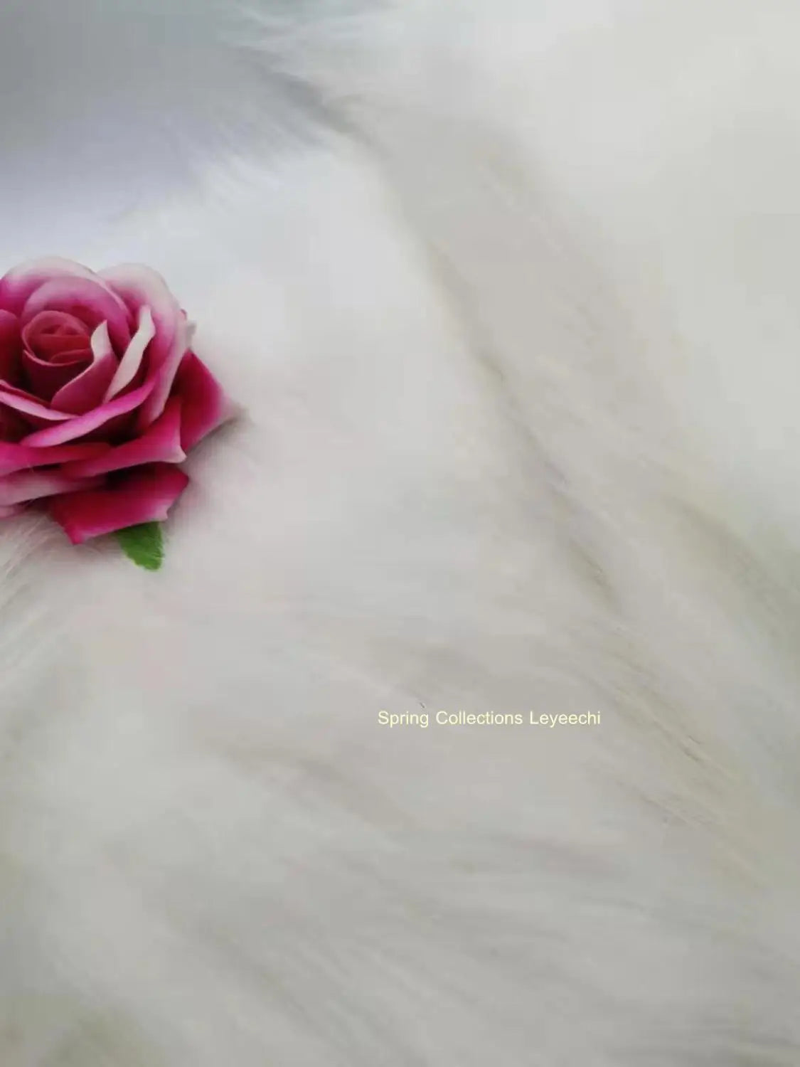 160*50cm White 9cm Thicken Encryption Plush Faux Fur Fabric Decor DIY Fabric Tissue Counter Backdrop Cloth