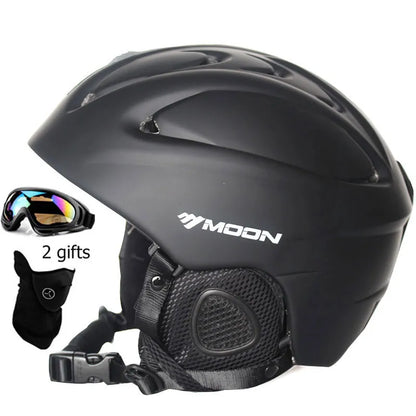 Moon CE Certification PC+EPS Adult Ski Helmet Men Women Skating Skateboard Helmet Snow Sports Snowboard Helmets With Goggles