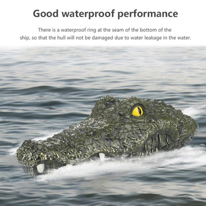 RC Boat Ship Toy Simulation Crocodile Head 2.4G Remote Control Joke Alligator Decoy Electric Toys Summer Water  Spoof Toys Gift