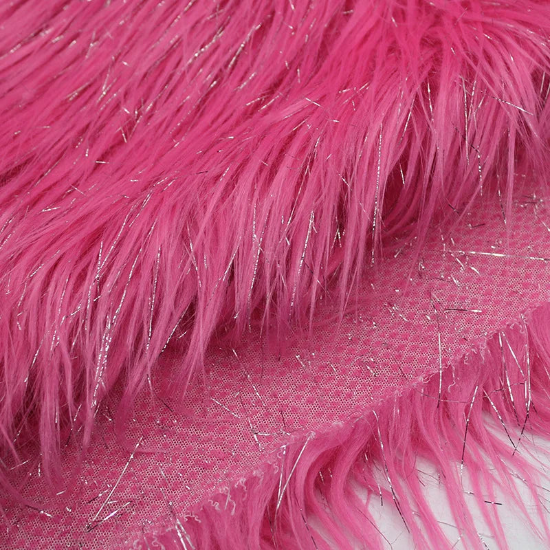 Sparkling Faux Fur Fabric, Mint Green, Long Pile Fabric, Immitation Fur for Winter Clothing, Photo Studio, Sofa, Coslplay